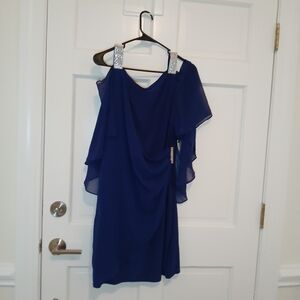 MSK Blue Dress with Silver Details